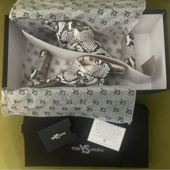 Yosi Samra Hazel Knotted Dress Sandal in Animal Print Leather Size 7 - Picture 11 of 12